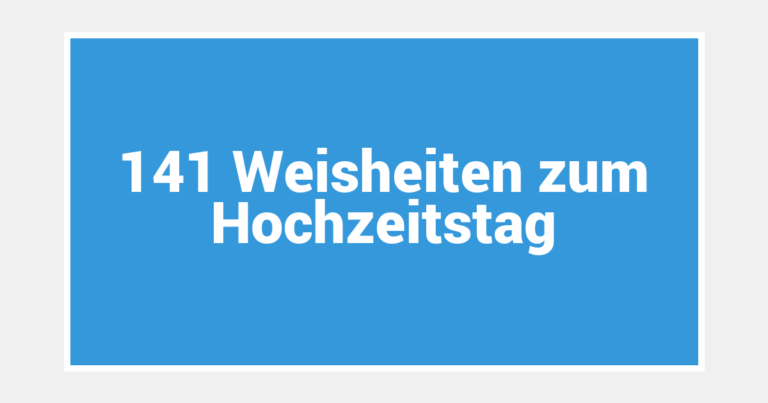 141 Weisheiten zum Hochzeitstag