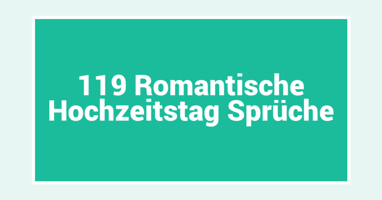 119 Romantische Hochzeitstag Sprüche