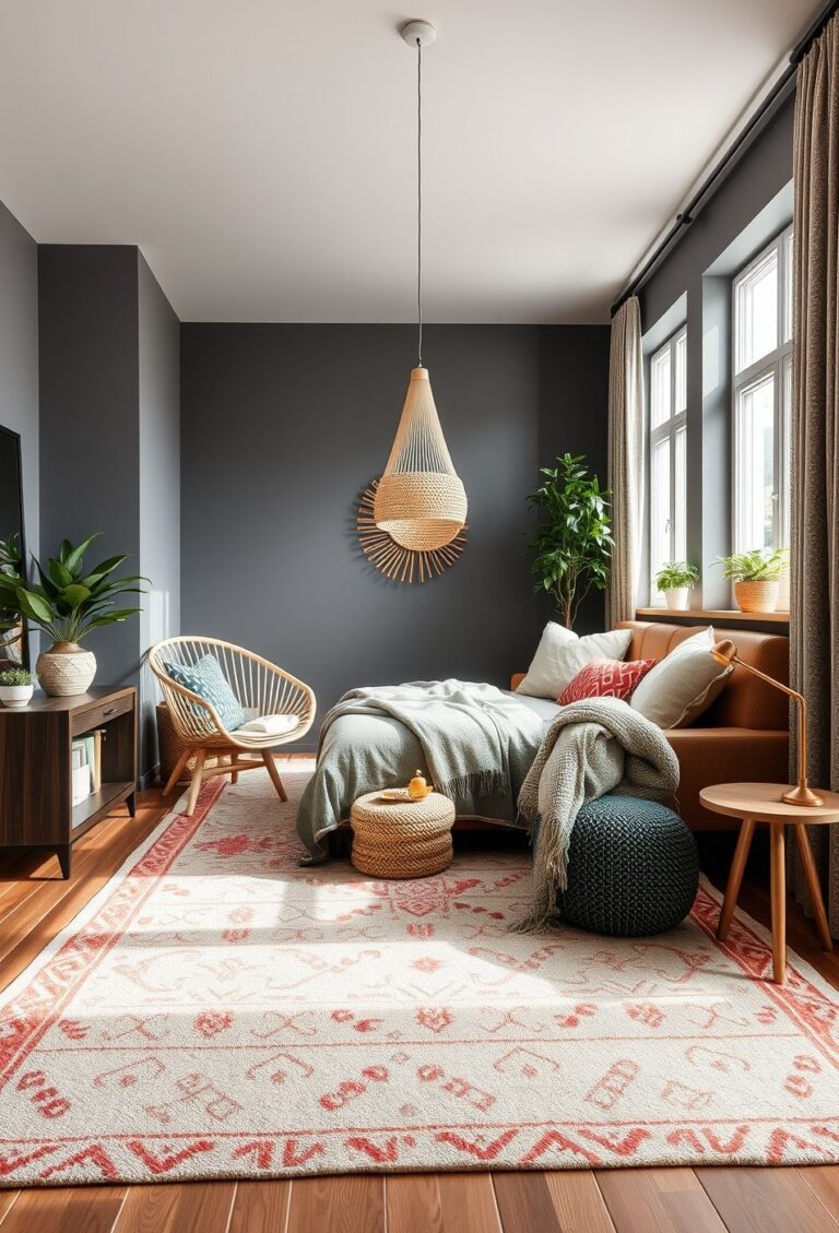 25 Dunkle Boho Teppiche Ideen